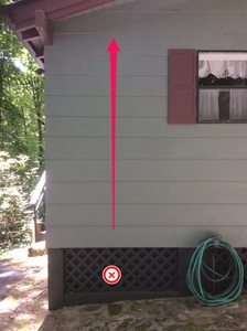 Approximate location of radon fan and vent pipe.